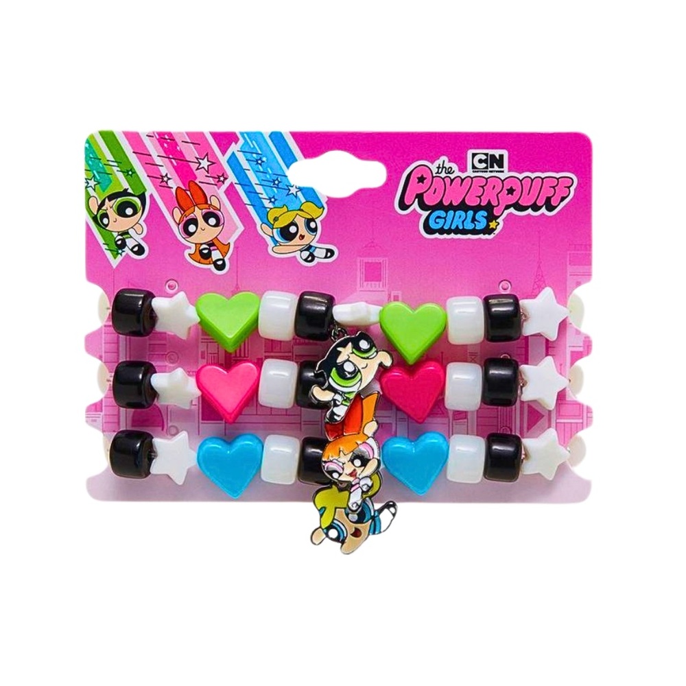 The Powerpuff Girls Trio Charm Bracelet Set